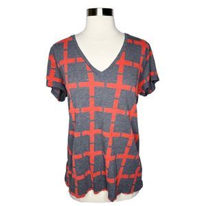 Merona V-Neck Geometric Print Tee - Size XXL